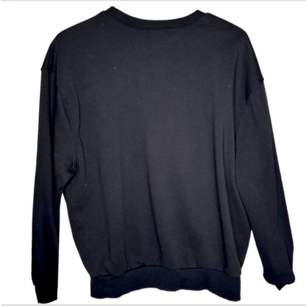 12PM BY MON AMI glitter skull sweatshirt S black - Picture 3 of 5